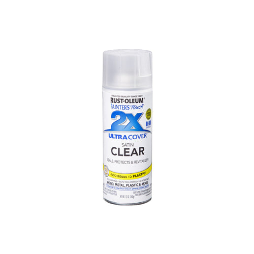 دهان رش 2X ألترا كوفر شفاف ساتن للحماية من RUST-OLEUM