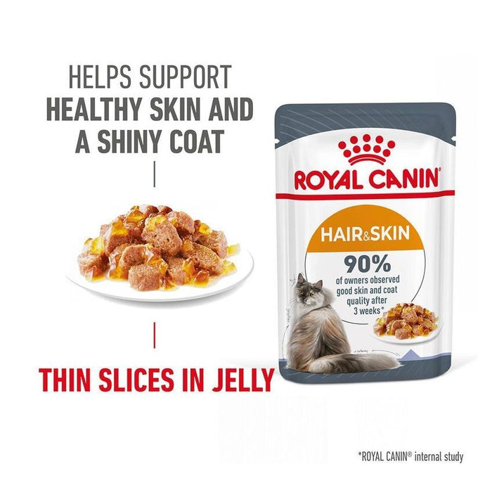 طعام هلام للقطط للعناية بالشعر والبشرة، من ROYAL