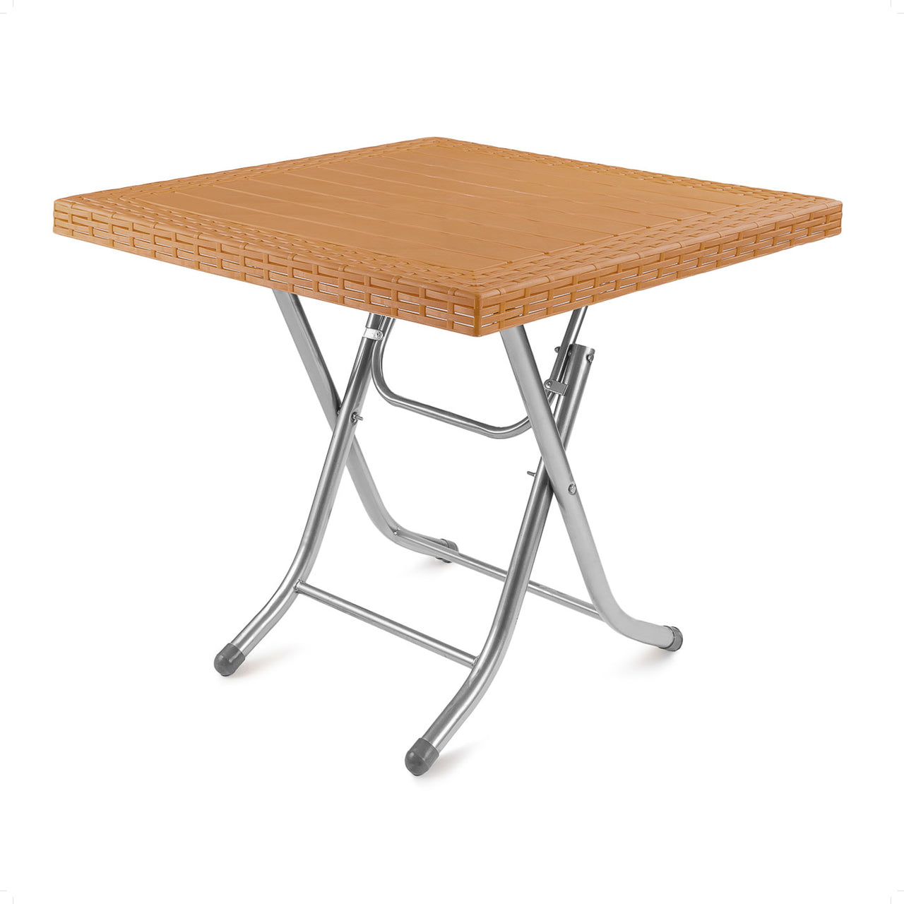 Samba Square Foldable Rattan Table with Aluminum Legs - Easy to Carry and Store Samba Square Foldable Rattan Table with Aluminum Legs - Easy to Carry and Store
