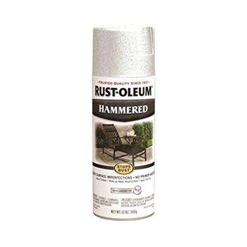 دهان رش بتأثير طرق المطرقة (همر) لون أبيض من Rust-Oleum