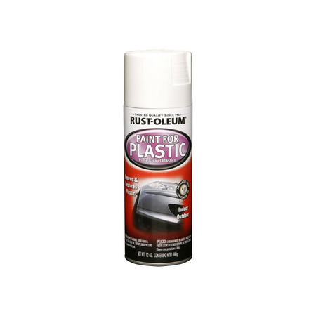 دهان رش بلاستيك أبيض لامع 12 أونصة من RUST-OLEUM