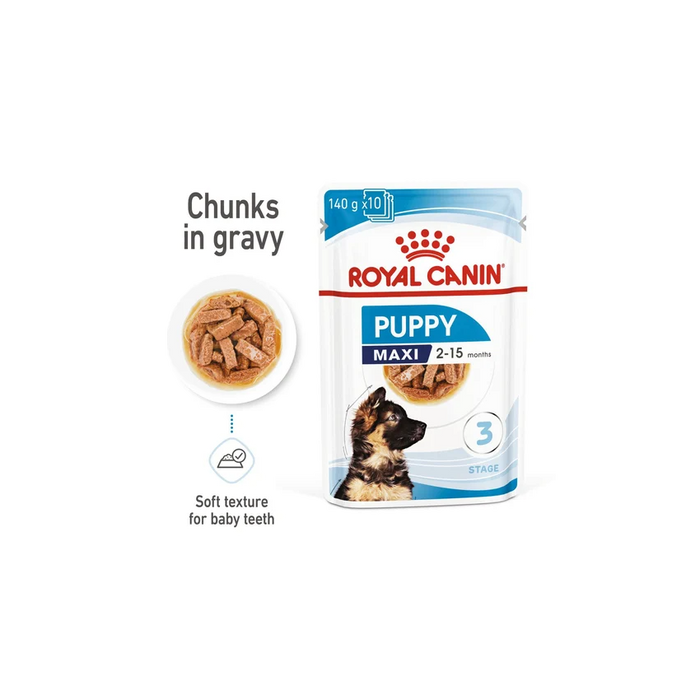 ROYAL Large Breed Puppy Gravy Wet Food, 10 x 140g