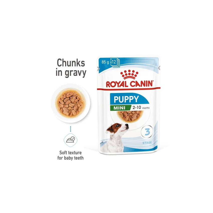 ROYAL Small Breed Puppy Gravy Wet Food, 12 x 85g