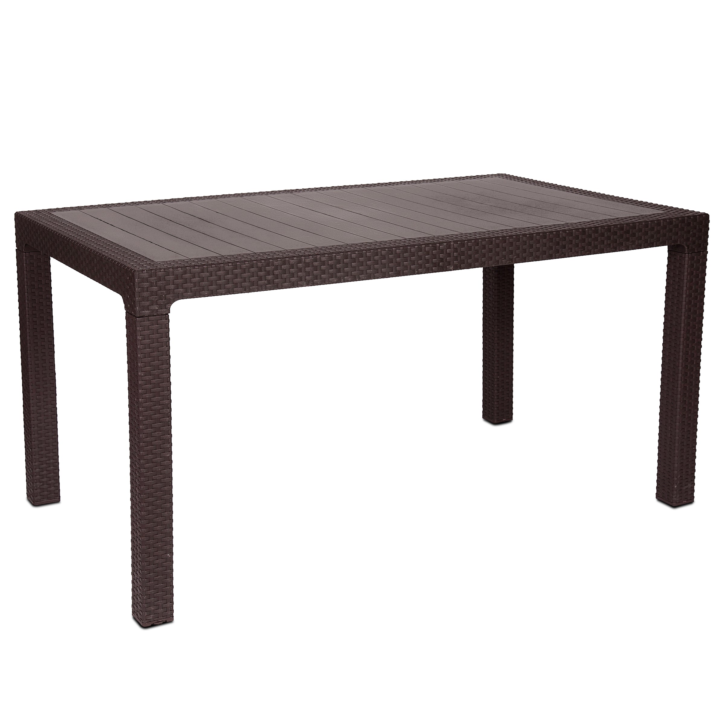 Samba Plastic Rectangular Rattan Table - Indoor & Outdoor Use Samba Plastic Rectangular Rattan Table - Indoor & Outdoor Use