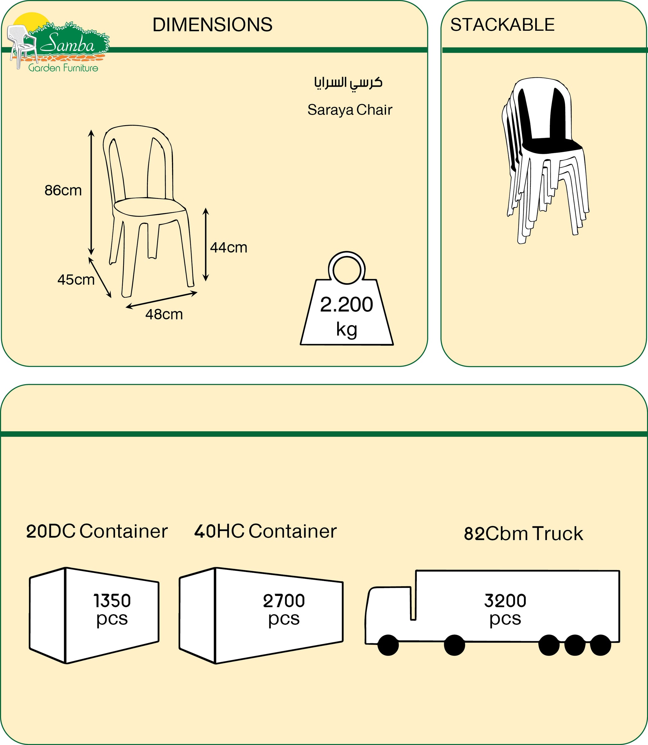 Saraya Plastic Folding Chair - from Samba Saraya Plastic Folding Chair - from Samba