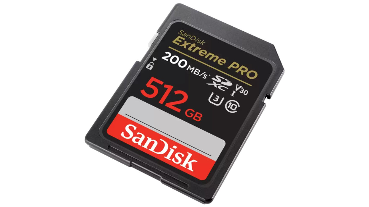 بطاقة ذاكرة SanDisk Extreme PRO SDXC سعة 512GB عالية السرعة ومقاومة للظروف القاسية