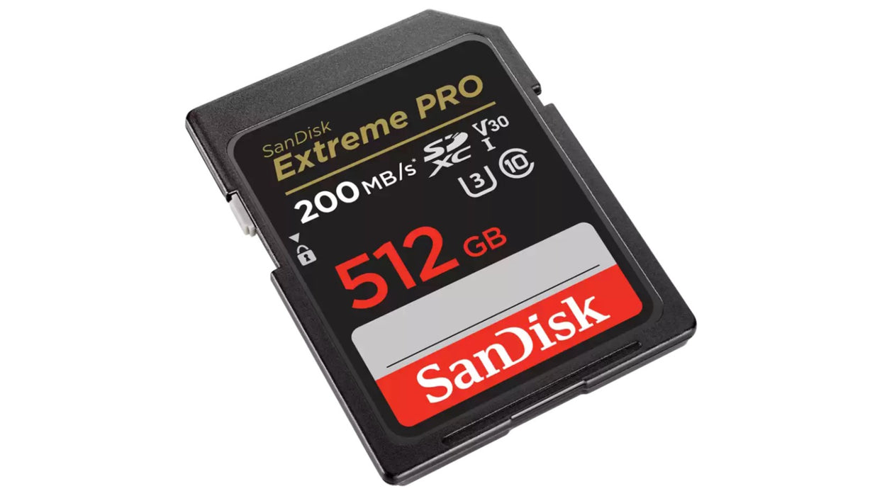 بطاقة ذاكرة SanDisk Extreme PRO SDXC سعة 512GB عالية السرعة ومقاومة للظروف القاسية