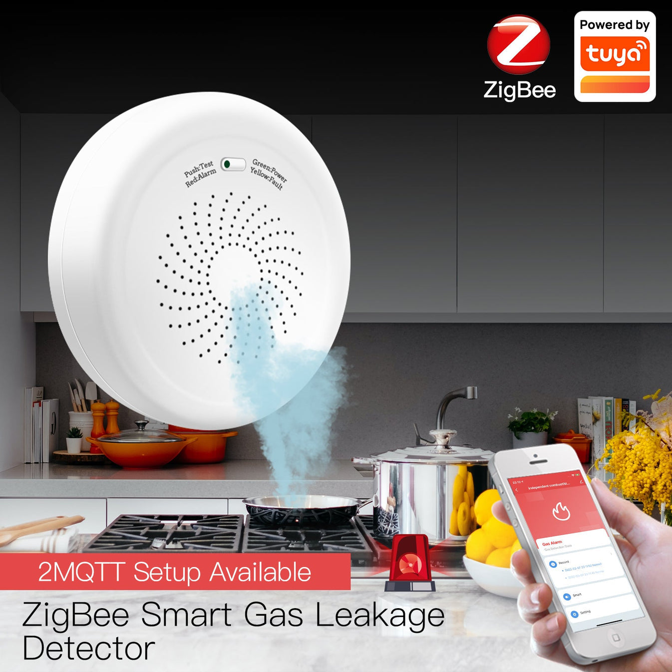 جهاز كشف تسرب الغاز الذكي - ZigBee جهاز كشف تسرب الغاز الذكي - ZigBee