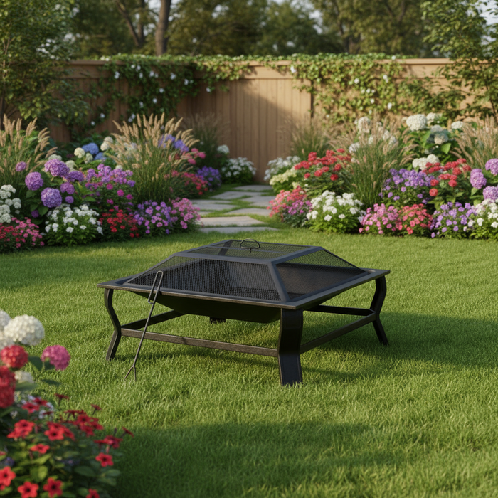 مدفأة حديقة خارجية مربعة تصميم قديم بسعر مخفض