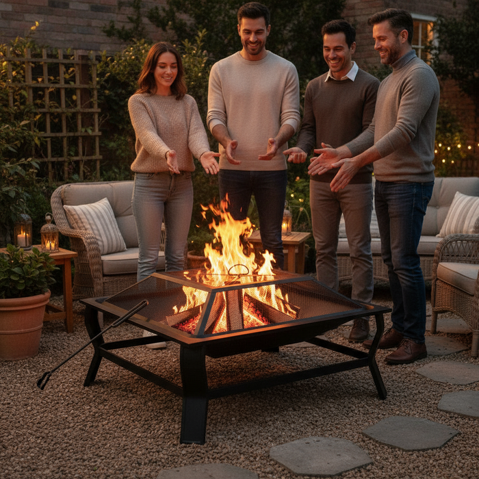 مدفأة حديقة خارجية مربعة تصميم قديم بسعر مخفض