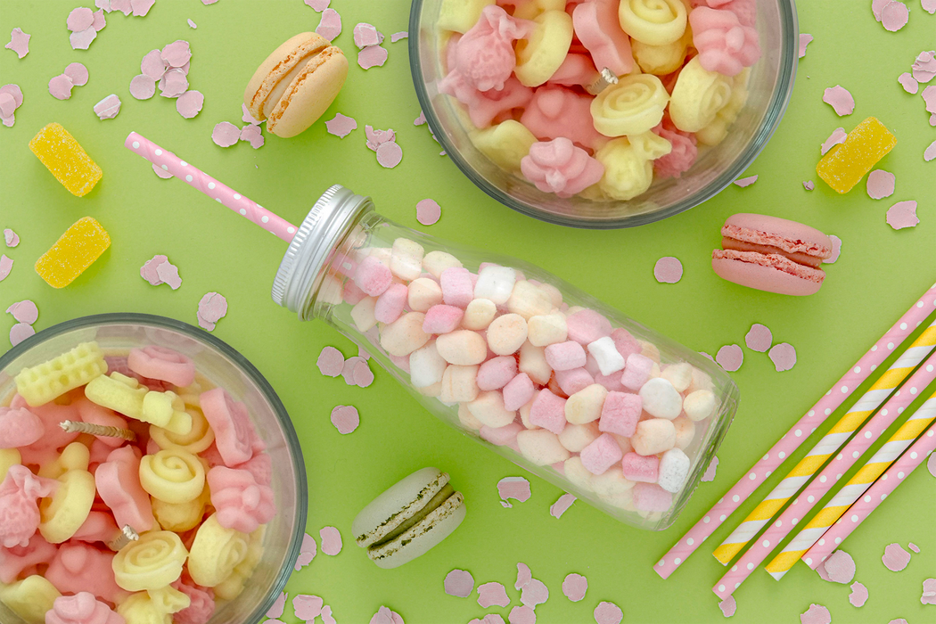 شمع لولي بوب لاند من شمع الصويا 100% برائحة حلوى لمنزل مريح ومليء بالهدوء