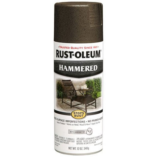 دهان رش بتأثير طرق المطرقة (همر) لون برونزي داكن من Rust-Oleum