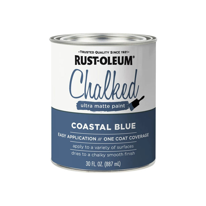 علبة دهان الترا مط (مطفي جاف) أزرق ساحلي (كوستال) للأثاث سعة 30 أونصة من Rust-Oleum