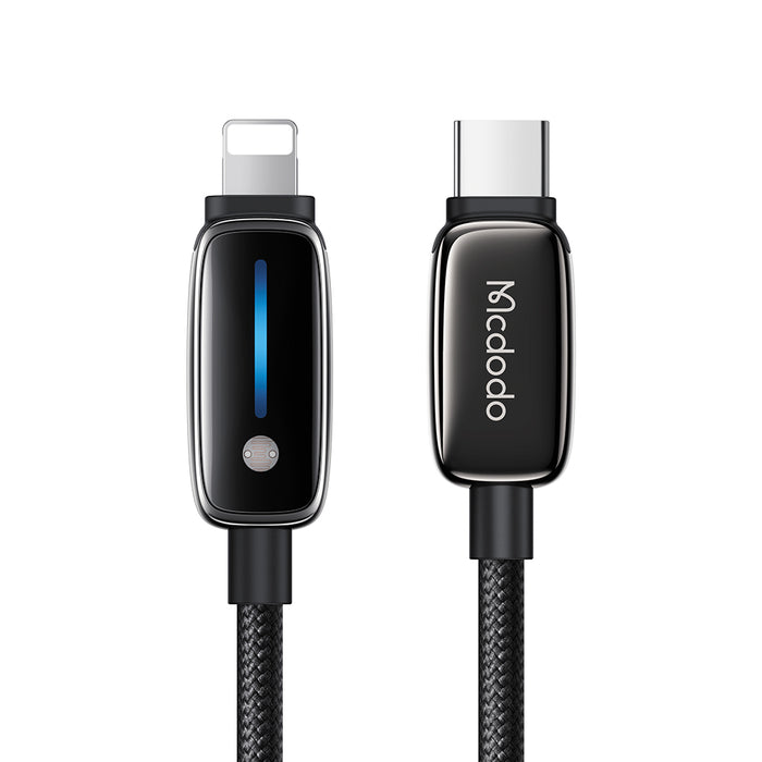 كابل ذكي USB-C إلى Lightning بطول 1.2 متر، شحن سريع 36 واط مع حساس ضوء تلقائي من Mcdodo