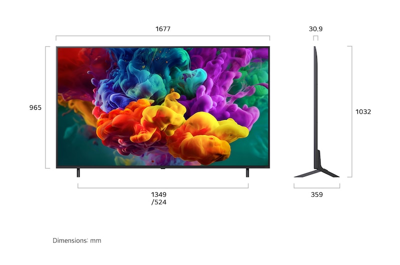 تلفزيون LG QNED evo AI QNED85 Mini LED 4K Smart TV 2026 الذكي مقاس 75 بوصة