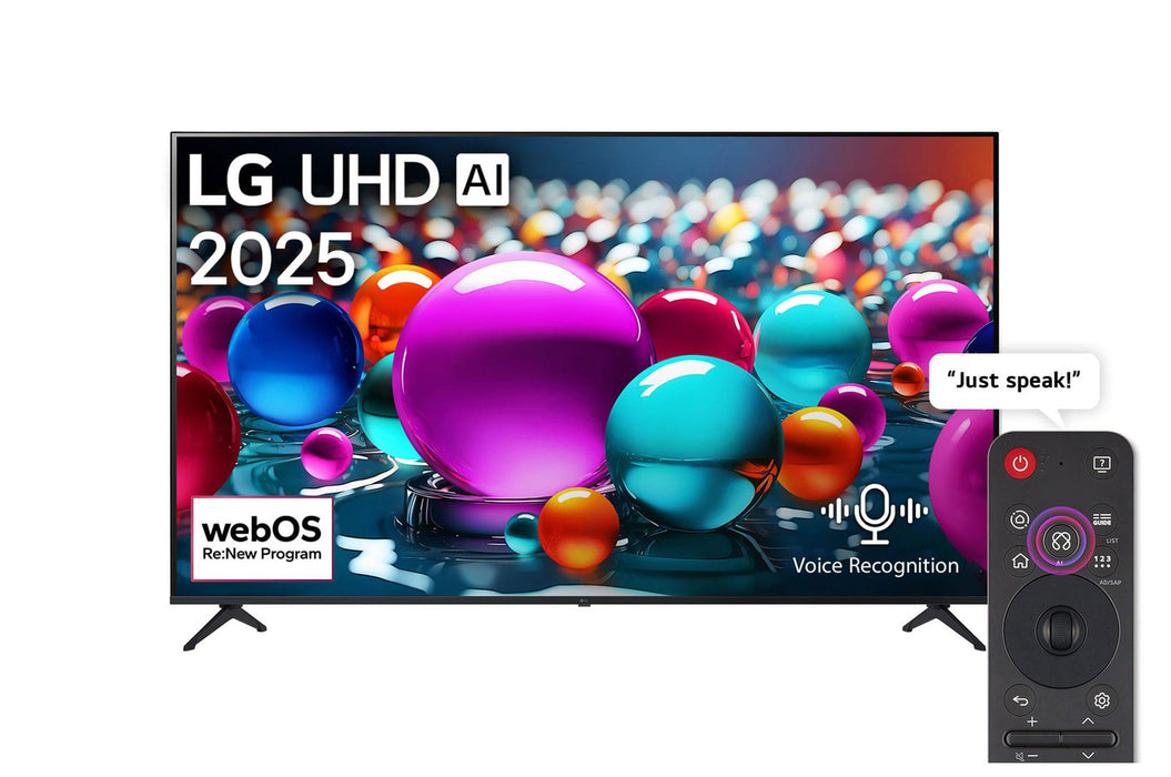 تلفاز LG UHD AI UA85 75 بوصة 4K مع HDR10 ومساحة تحكم صوتي ذكي من LG