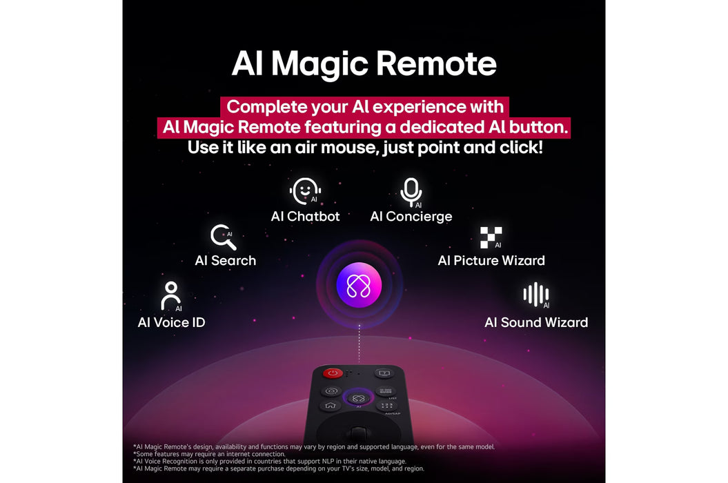 تلفاز LG الذكي 55 بوصة 4K UHD AI UA85 مع HDR10 وتصميم WebOS25 من LG