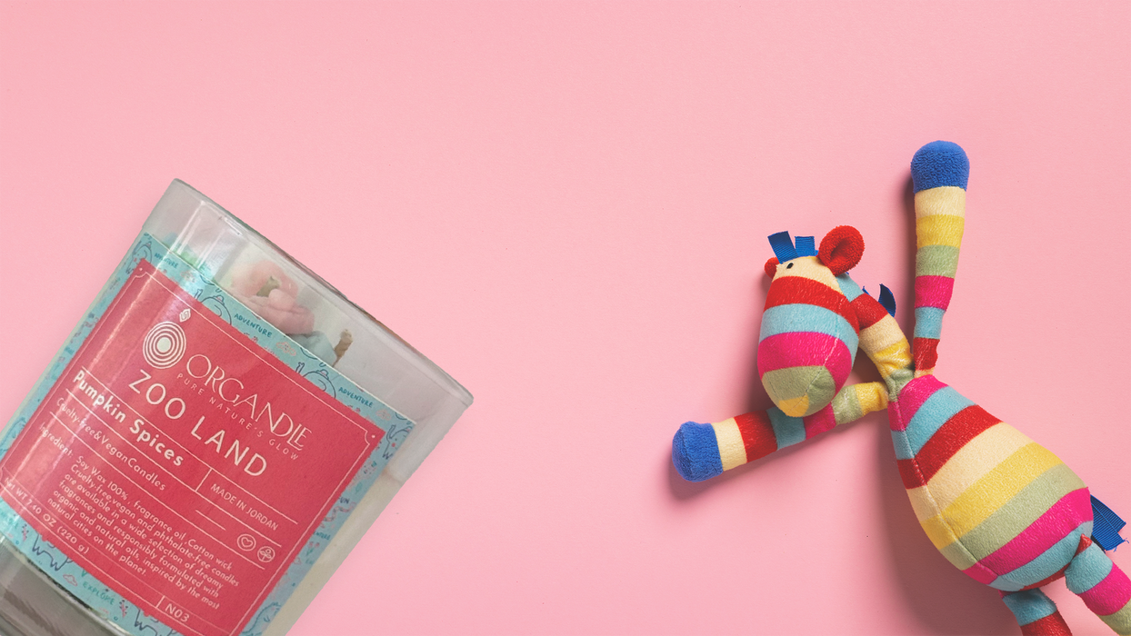 شمعة Zoo Land من شمع الصويا 100% برائحة توابل اليقطين لأجواء مريحة ومتألقة
