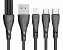 كيبل بيانات 3 في 1 USB-A إلى Lightning + Micro + Type-C بطول 1.2م شحن سريع 3 أمبير من Mcdodo