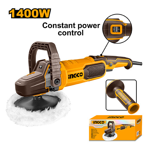 صاروخ بولش 1400 واط 7" بسرعات متغيرة للتلميع بتصميم مريح من INGCO