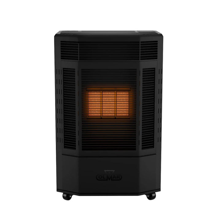 صوبة غاز أولمار ايكو 3 تيربو -B2003 – سخان غاز 3 شعلات مع عاكس حراري، إشعال إلكتروني، عجلات للتنقل