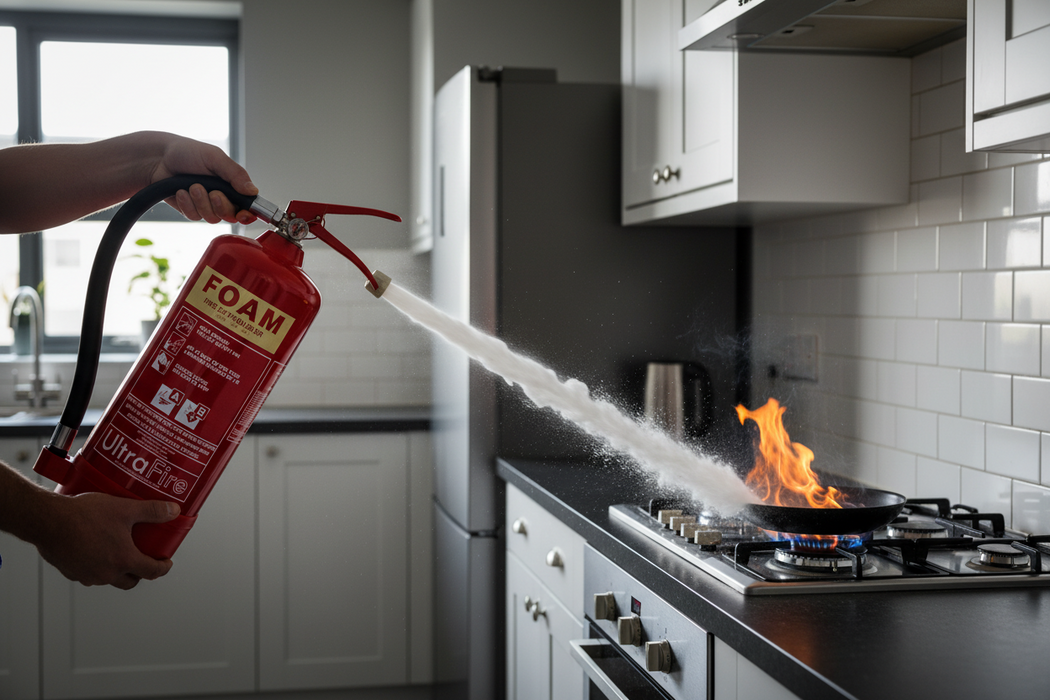 طفاية حريق بودرة جافة ABC لإخماد الحرائق (A/B/C) – أمان عالي - جعفر شوب