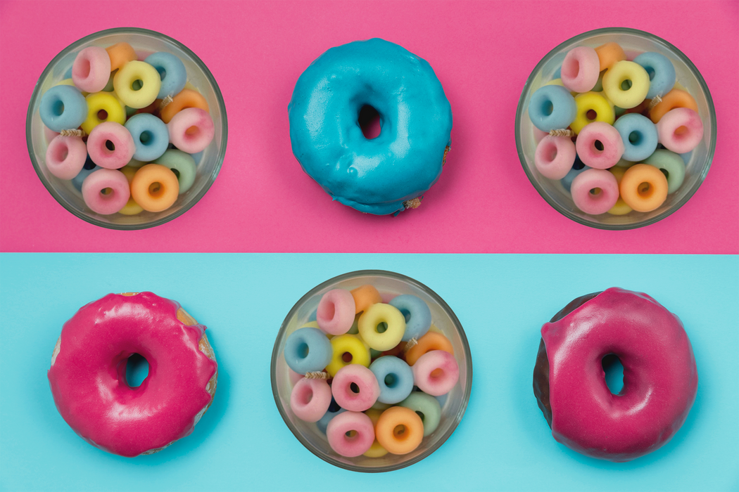 شمع Yumy Dount من شمع الصويا 100% برائحة كريمة الفانيليا لجو مريح وطويل الأمد