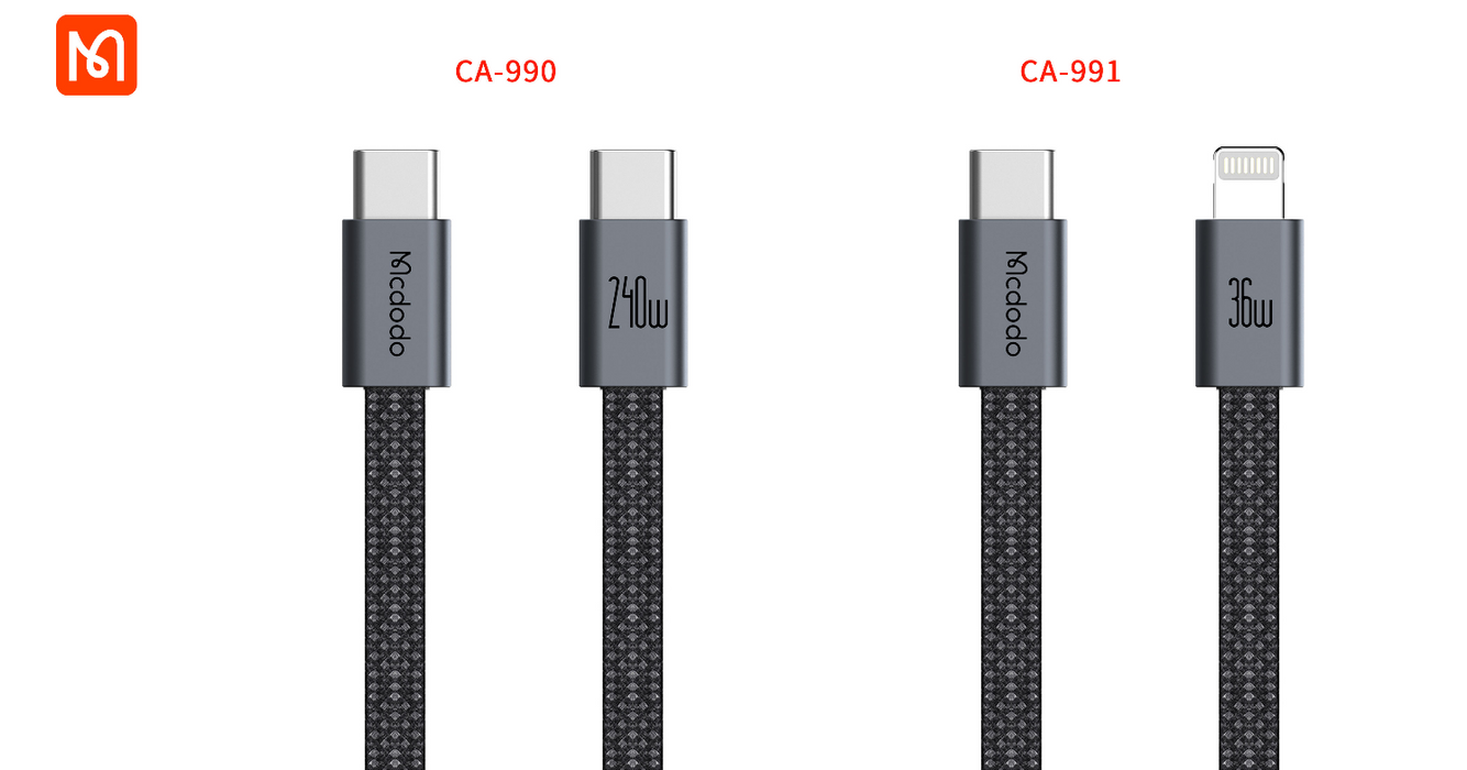 كابل مغناطيسي ذاتي لف USB-C إلى Lightning 36 واط بطول 1 متر، شحن سريع ومتين من Mcdodo