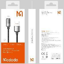 كابل شفاف 1.2 متر، يدعم تيار 3 أمبير وشحن سريع مع LED ذكي من Mcdodo