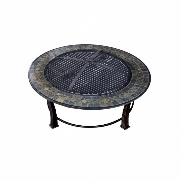 موقد نار موزاييك أخضر عتيق تصميم فريد مثالي للاستخدام في الهواء الطلق