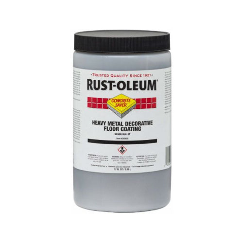 صبغة ملونة لطلاء ايبوكسي الأرضيات هيفي ميتال لون فضي سعة 3 جالون من Rust-Oleum