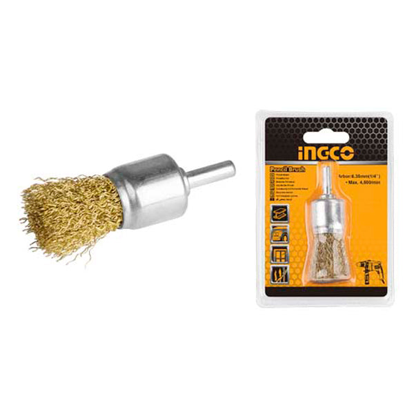 فرشاة سلك انكو دائرية نهاية قاعدة 24 مم ساق 1/4 بوصة