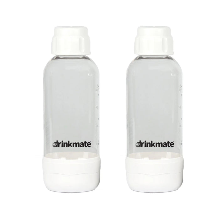 زجاجات DrinkMate PET سعة 1 لتر - حزمة مزدوجة آمنة للطعام وخالية من BPA
