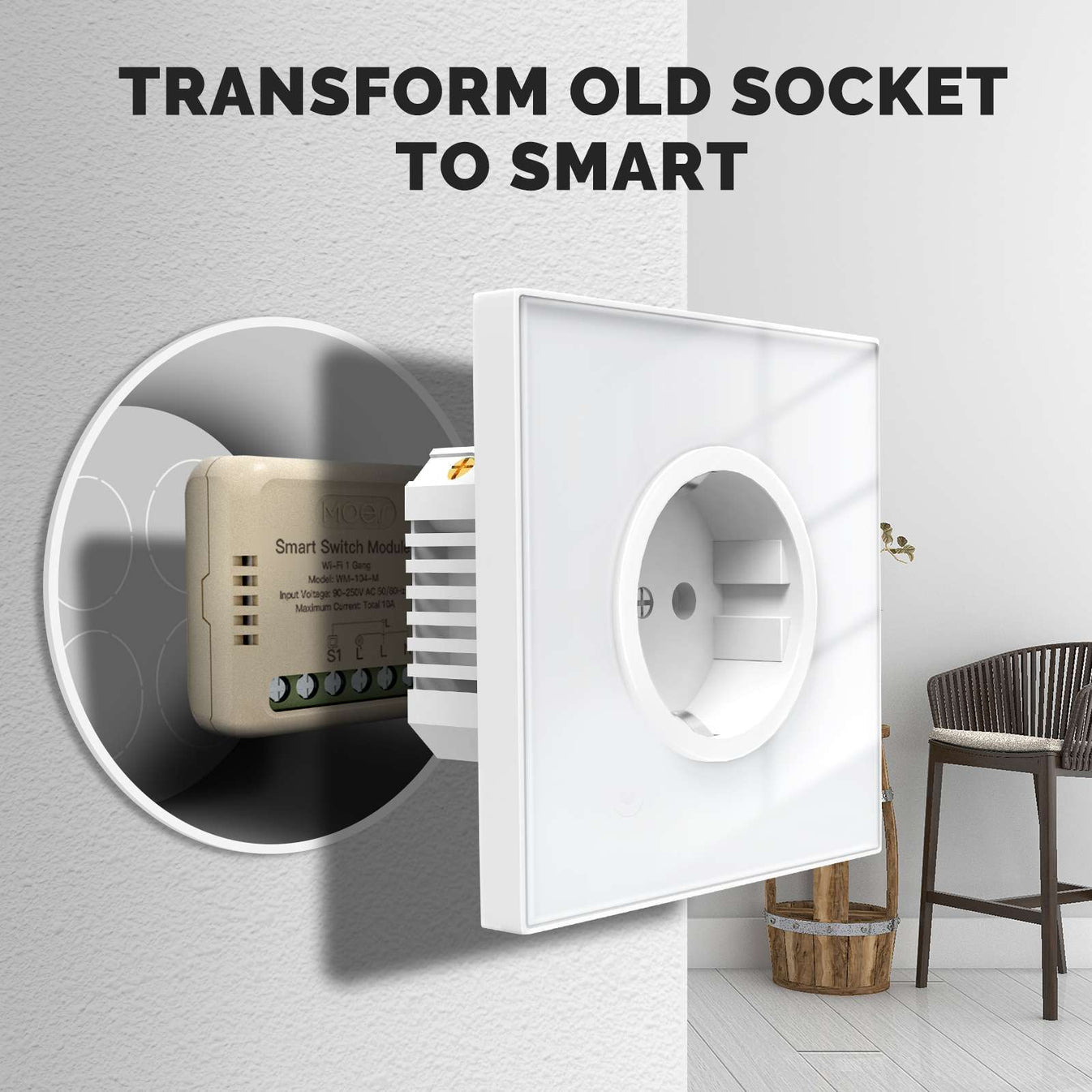 Small Hidden Smart Switch - 16 Amp - Wi-Fi Small Hidden Smart Switch - 16 Amp - Wi-Fi