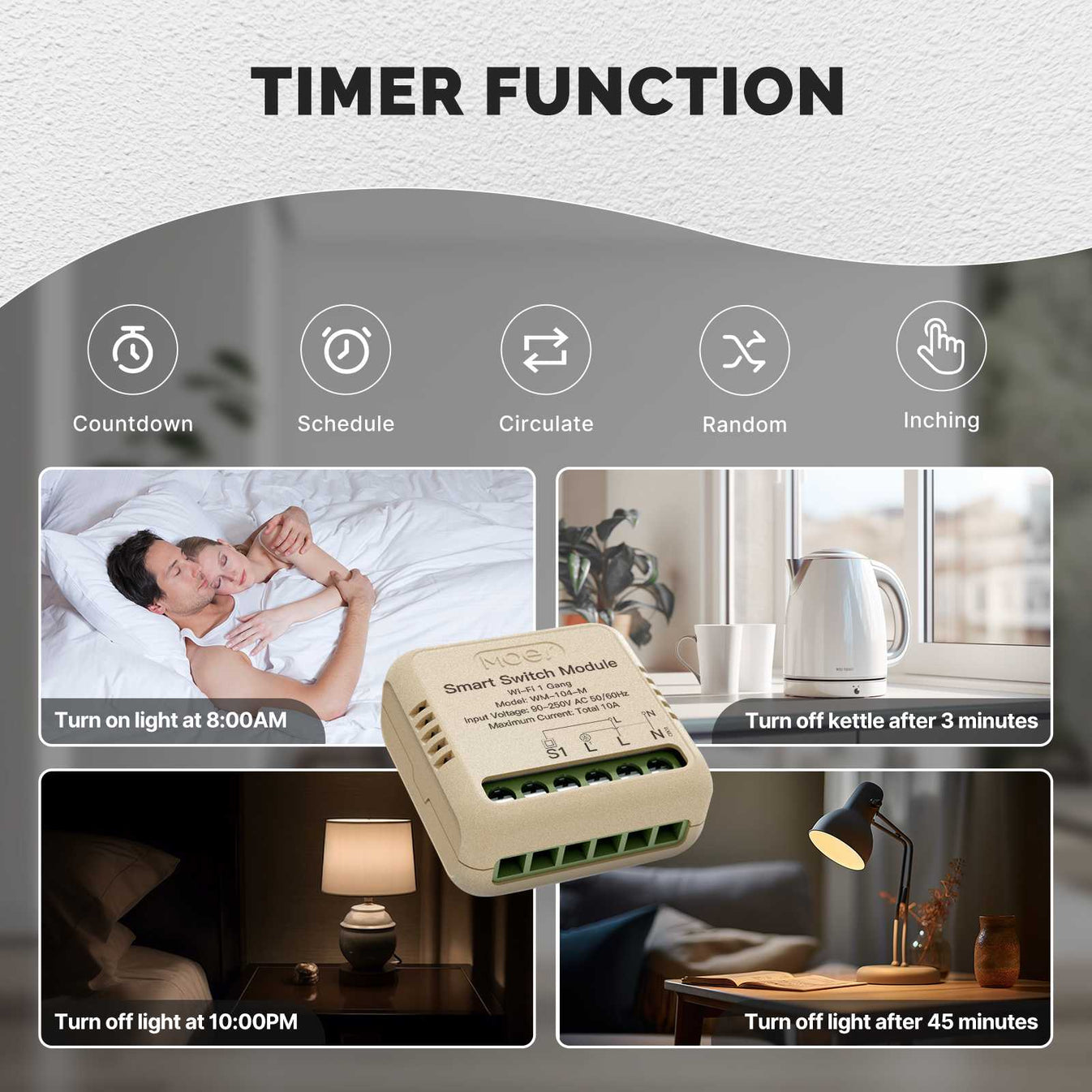 Small Hidden Smart Switch - 16 Amp - Wi-Fi Small Hidden Smart Switch - 16 Amp - Wi-Fi