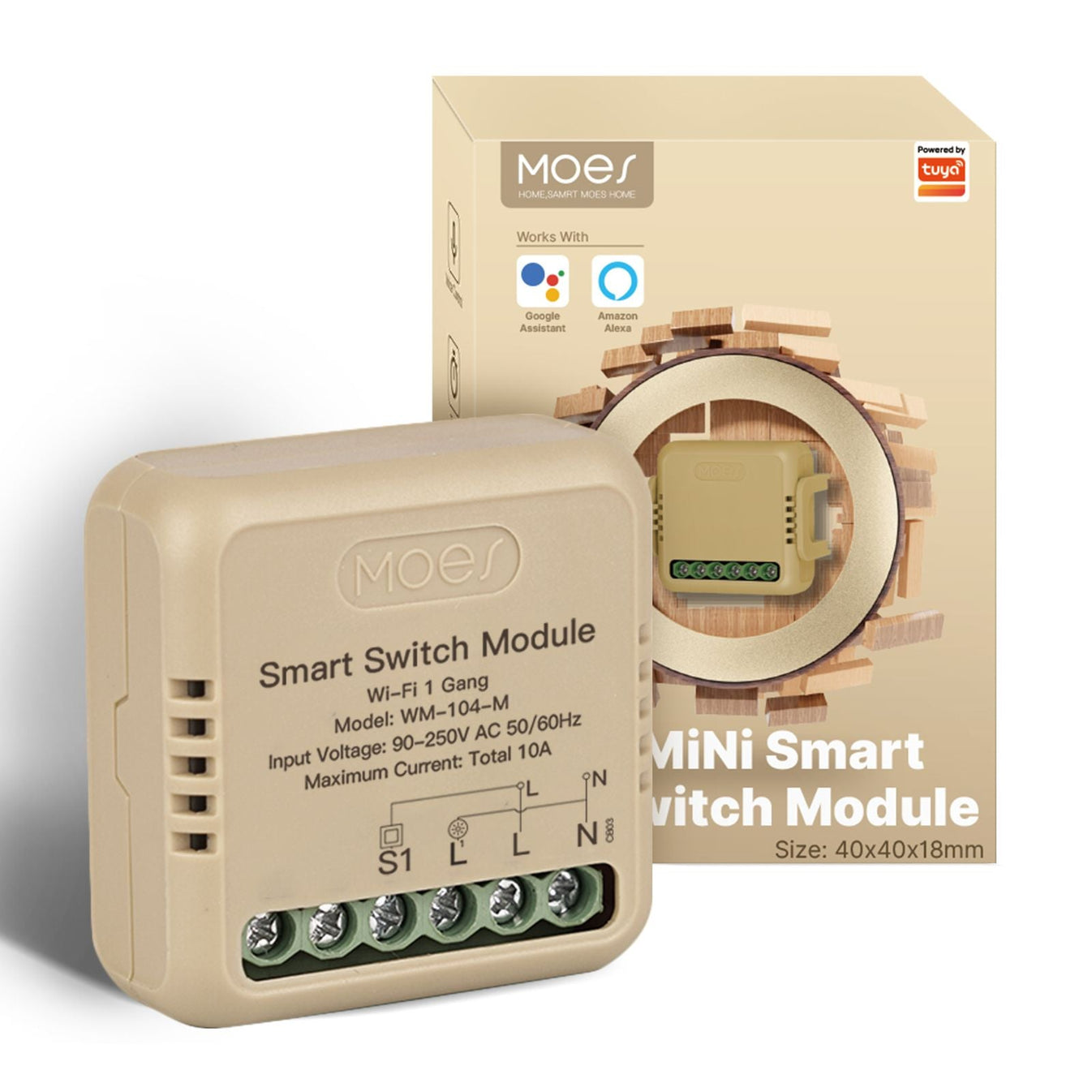 Small Hidden Smart Switch - 16 Amp - Wi-Fi Small Hidden Smart Switch - 16 Amp - Wi-Fi