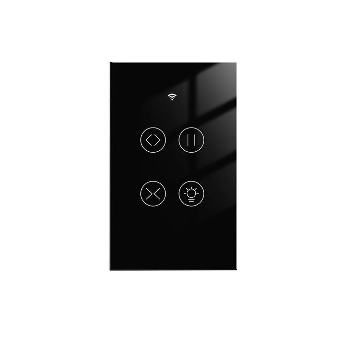 واي فاي -مفتاح ذكي - اباجور - مزدوج - US Type  - أسود