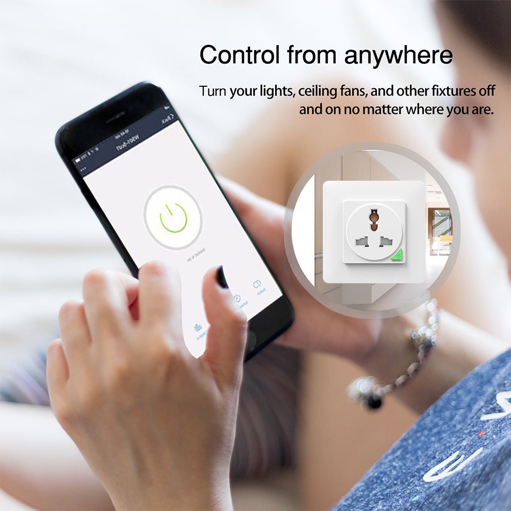 EU Type Wall Socket - Universal Socket - Black EU Type Wall Socket - Universal Socket - Black