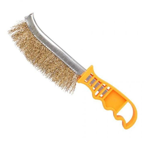 فرشاة سلك يدوية انكو 250 مم نحاس مطلي مقبض TPR