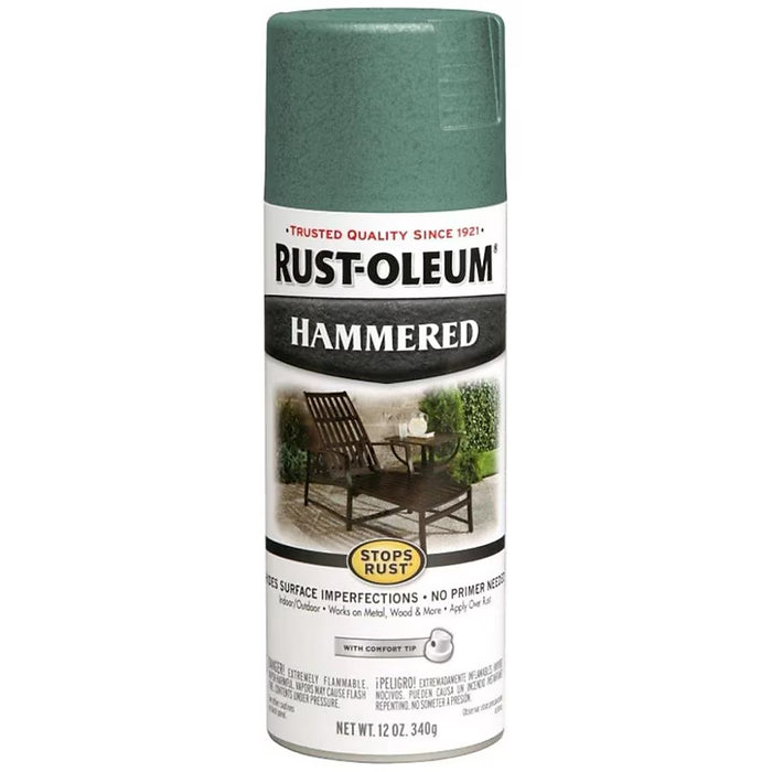 دهان رش بتأثير طرق المطرقة (همر) لون أخضر من Rust-Oleum