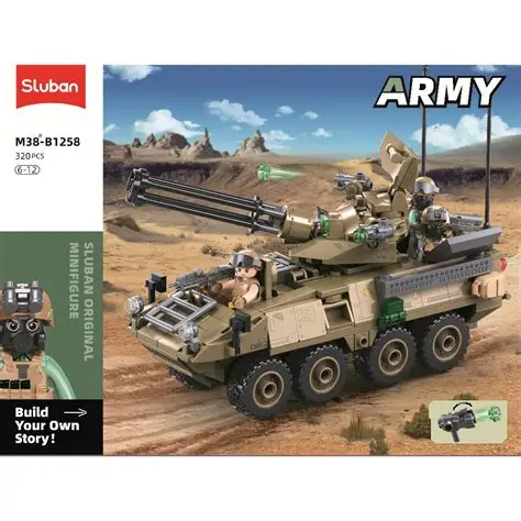 لعبة تركيب مركبة ARMY-OEF-Stryker 310 قطعة من Sluban
