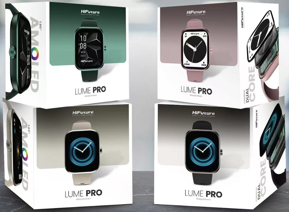 ساعة ذكية لوم برو (LUME Pro) شاشة AMOLED مقاس 1.85 بوصة وبطارية 7 أيام من HiFuture