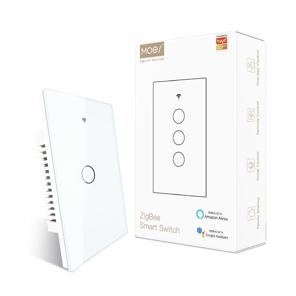 مفتاح ذكي - Zigbee Mesh - 1Gang - US Type - ابيض مفتاح ذكي - Zigbee Mesh - 1Gang - US Type - ابيض