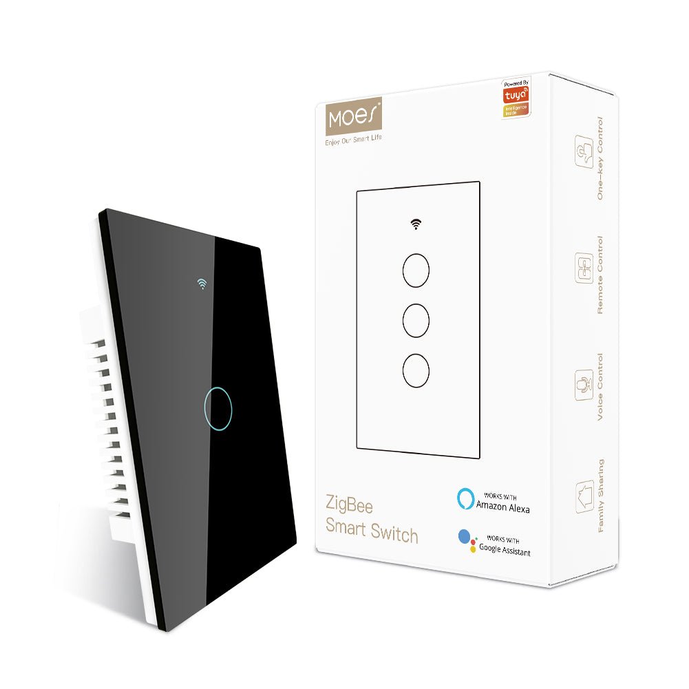 Smart Switch - Single - Dimmer - Zigbee - US Type - Black Smart Switch - Single - Dimmer - Zigbee - US Type - Black
