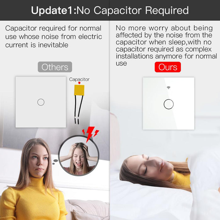 مفتاح ذكي احادي - Zigbee Mesh - EU Type - ابيض