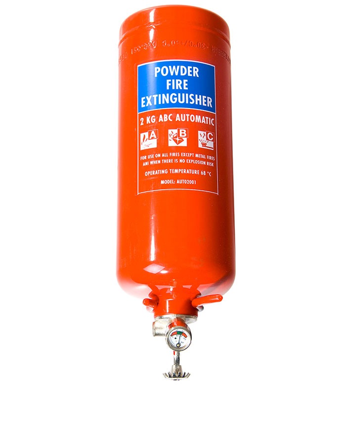Cylindrical powder fire extinguisher - 6 kg, automatic