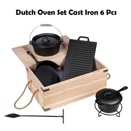 Cast Iron Dutch Oven Set 6Pcs Bashiti Hardware