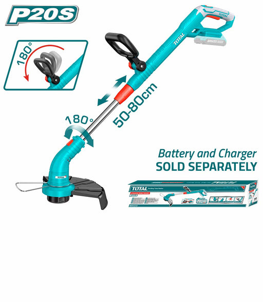 ماكنة قص حواف العشب بدون بطارية وشاحن 20 فولت من Total Bashiti Hardware