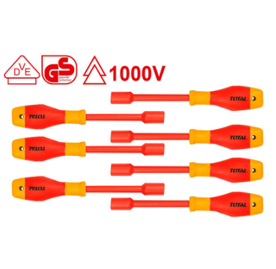 طقم مفك بوكس معزول 7 قطع من TOTAL