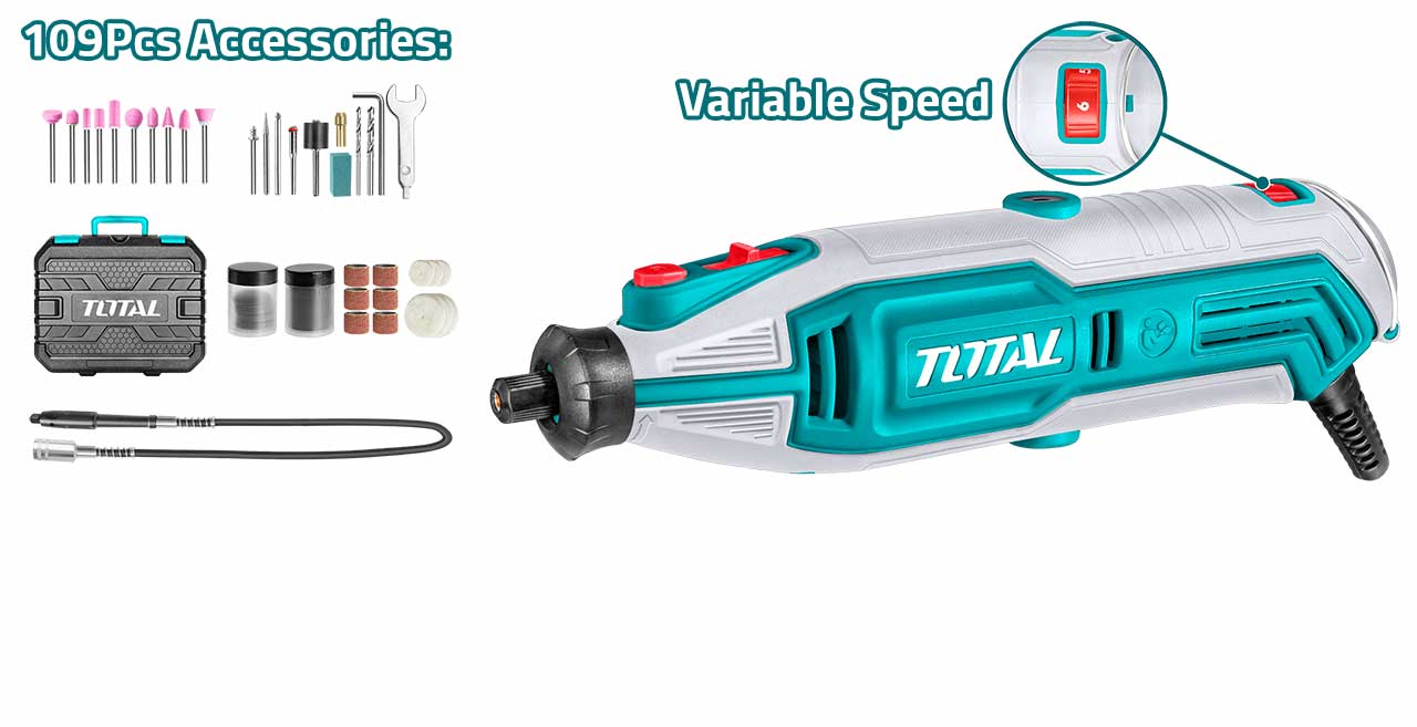 Drum 130 watts with 109 pieces accessories from Total